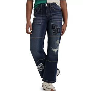 Limited Too Girls Flare Leg Denim with Patches and Decals